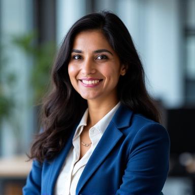 Professional headshot of Aisha Khan